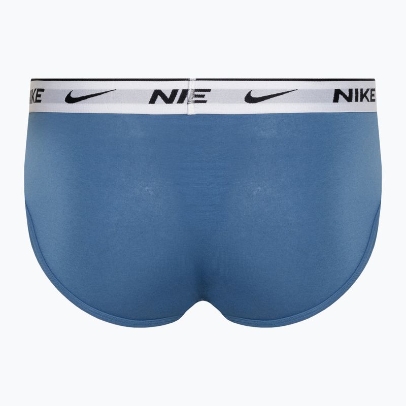 Slipy męskie Nike Everyday Cotton Stretch Brief 3 pary star blue/wolf grey/black white 5