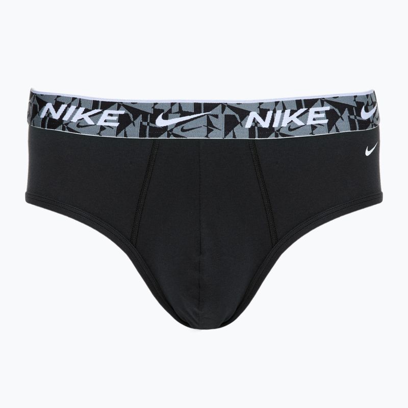 Slipy męskie Nike Everyday Cotton Stretch Brief 3 pary black/green/black 2