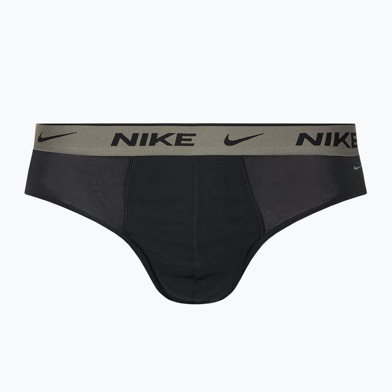 Slipy męskie Nike Everyday Cotton Stretch Brief 3 pary cyber black/heather grey/dark pony 5