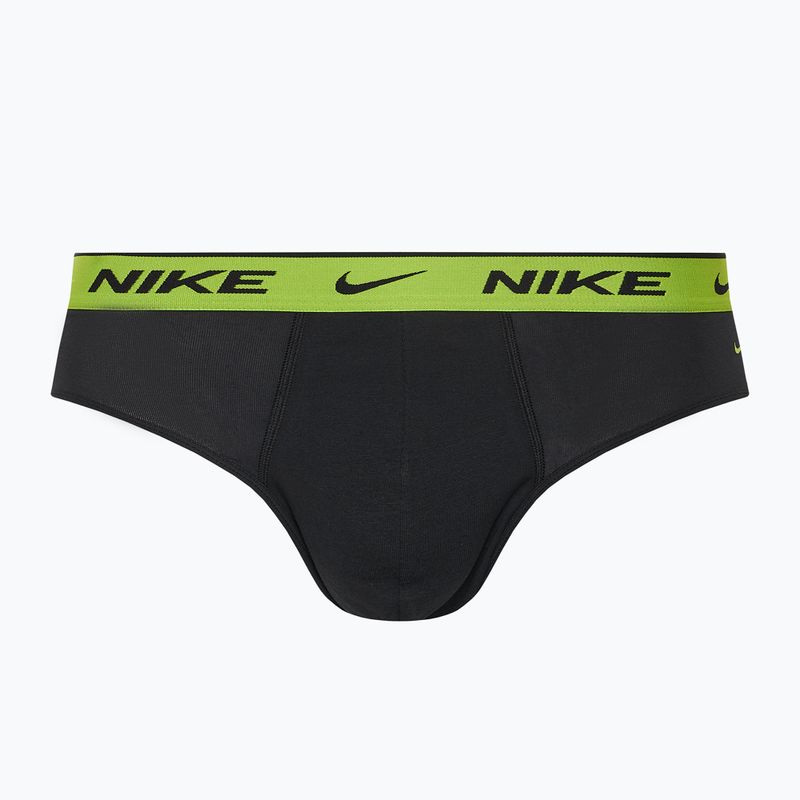 Slipy męskie Nike Everyday Cotton Stretch Brief 3 pary cyber black/heather grey/dark pony 6