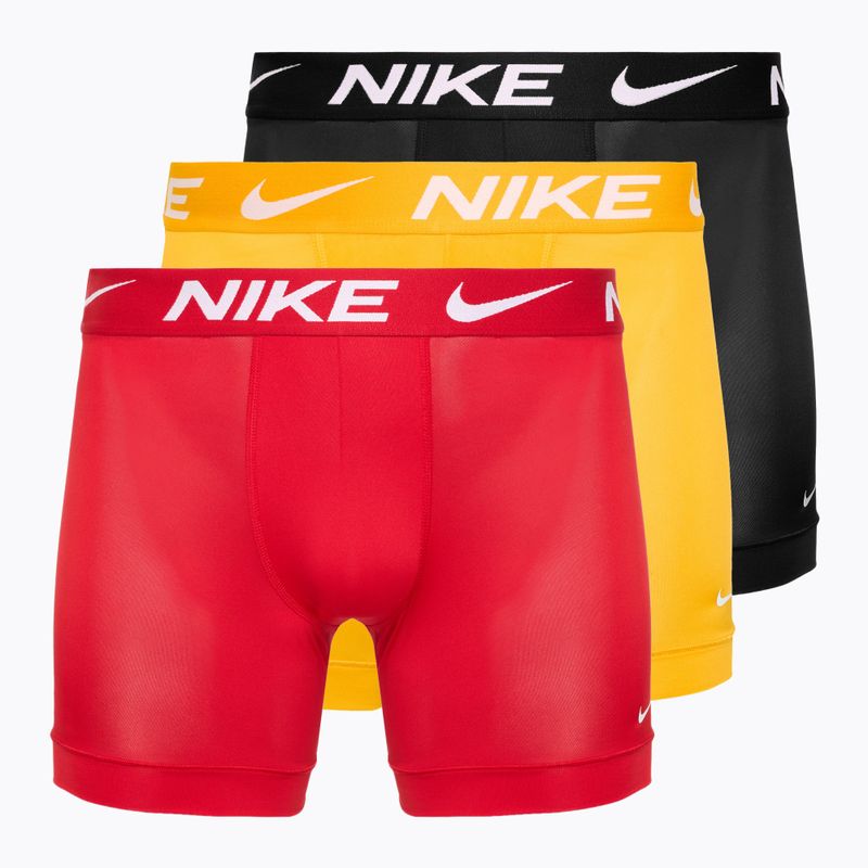 Bokserski męskie Nike Dri-Fit Essential Micro Boxer Brief 3 pary gold/picante red/black