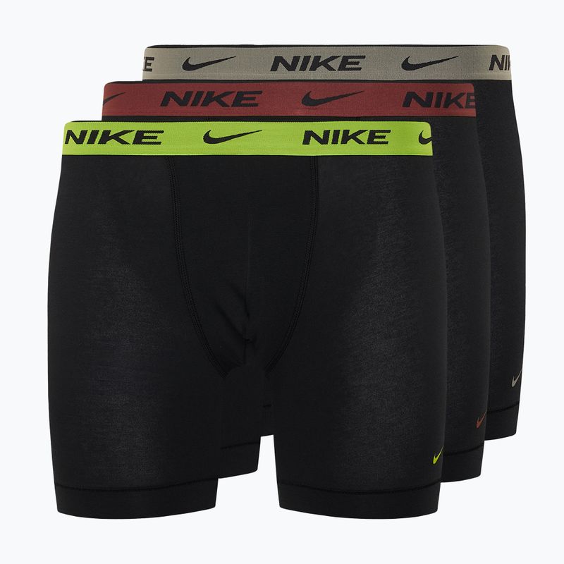 Bokserki męskie Nike Everyday Cotton Stretch 3 pary cyber black/heather grey/dark pony