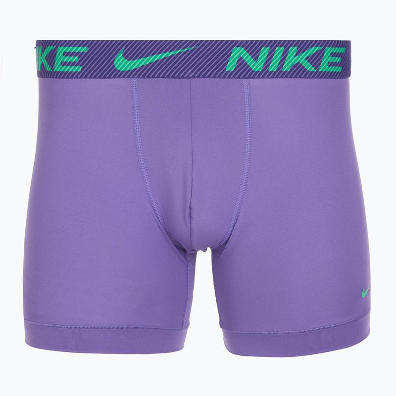 Bokserki męskie Nike Dri-Fit Essential Micro Boxer Brief 3 pary green shock/wild violet/black txtd wb 3
