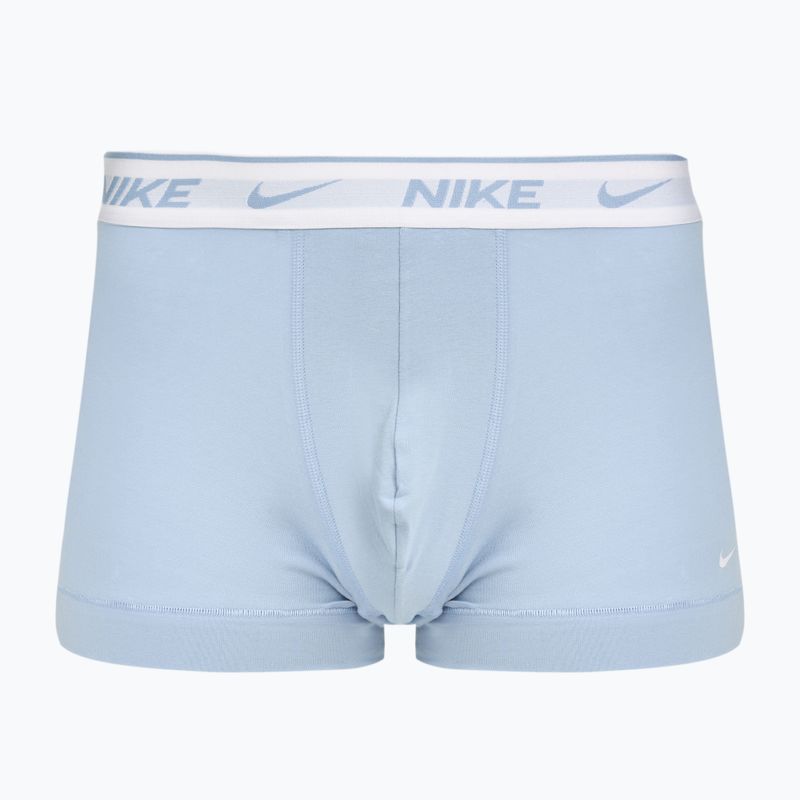 Bokserki męskie Nike Everyday Cotton Stretch Trunk 3 pary light armry blue/blue force/white waistband 5