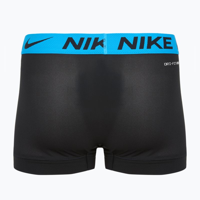 Bokserki męskie Nike Dri-FIT Trunk 3 pary black mint foam/blue hero/bright ceramic wb 2