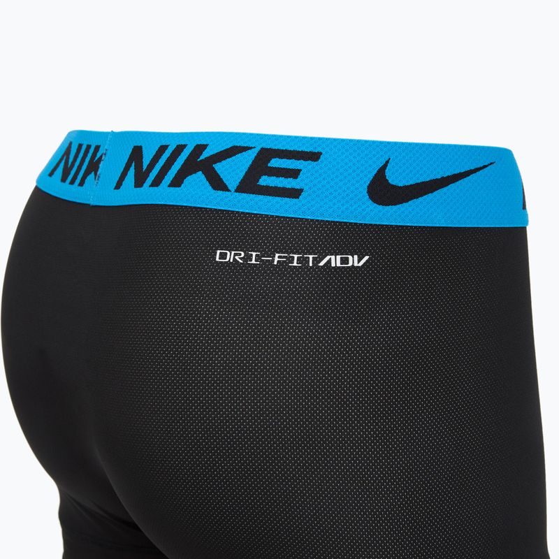 Bokserki męskie Nike Dri-FIT Cotton Trunk 3 pary black mint foam/blue hero/bright ceramic wb 4