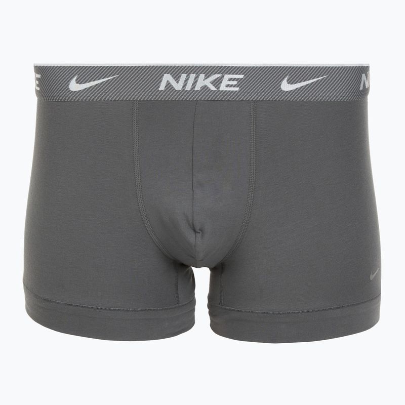 Bokserki męskie Nike Everyday Cotton Stretch Trunk 3 pary black/iron gry/cool grey high shine textured wb 3
