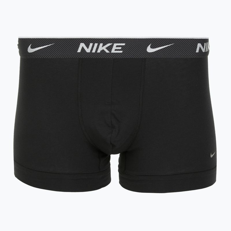 Bokserki męskie Nike Everyday Cotton Stretch Trunk 3 pary black/iron gry/cool grey high shine textured wb 4
