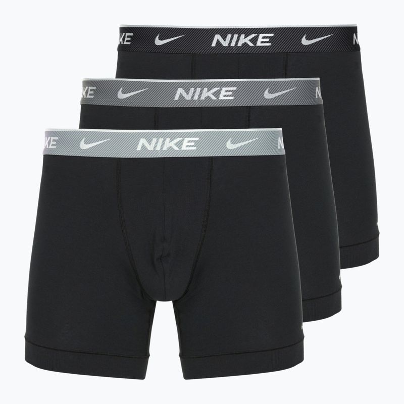 Bokserki męskie Nike Everyday Cotton Stretch 3 pary bi bi/iron grey/clear grey high shine textured wb