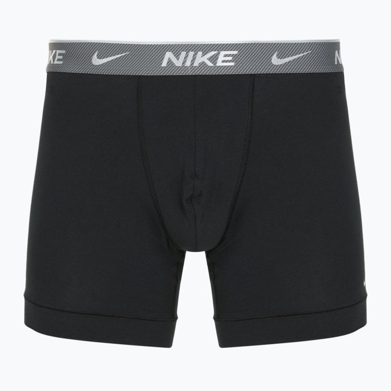 Bokserki męskie Nike Everyday Cotton Stretch 3 pary bi bi/iron grey/clear grey high shine textured wb 6