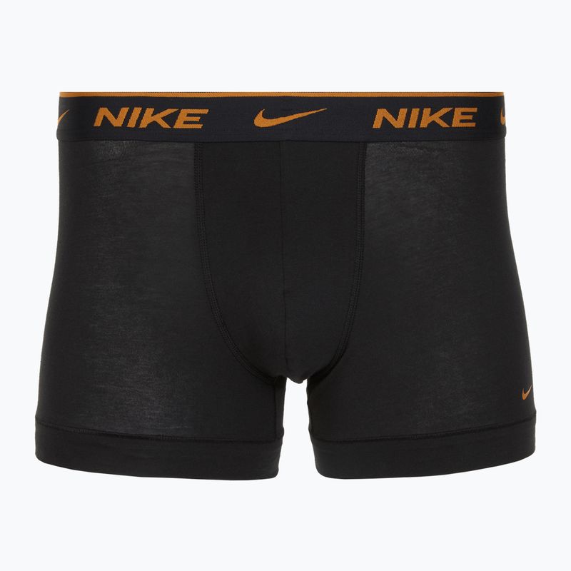 Bokserki męskie Nike Everyday Cotton Stretch Trunk 3 pary black lig crim/des och/deep night logo waistband 2
