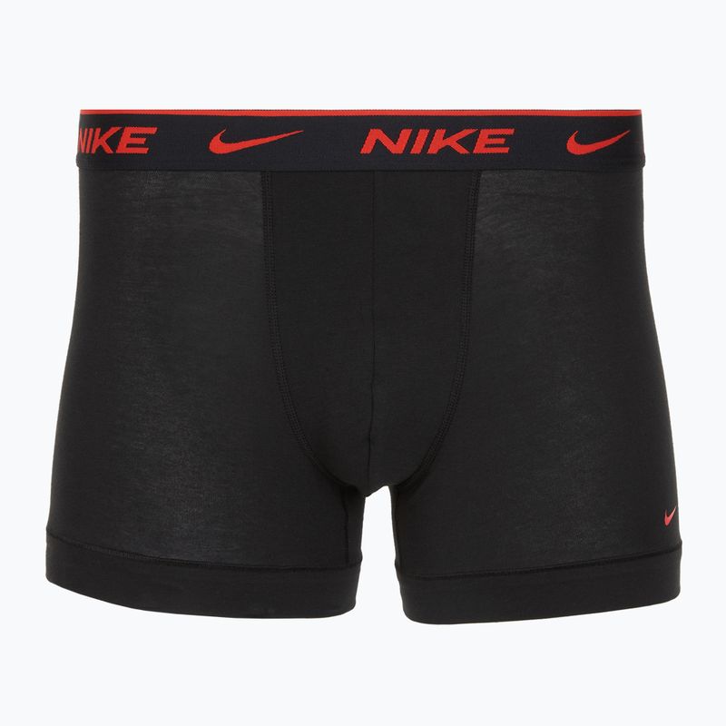 Bokserki męskie Nike Everyday Cotton Stretch Trunk 3 pary black lig crim/des och/deep night logo waistband 3