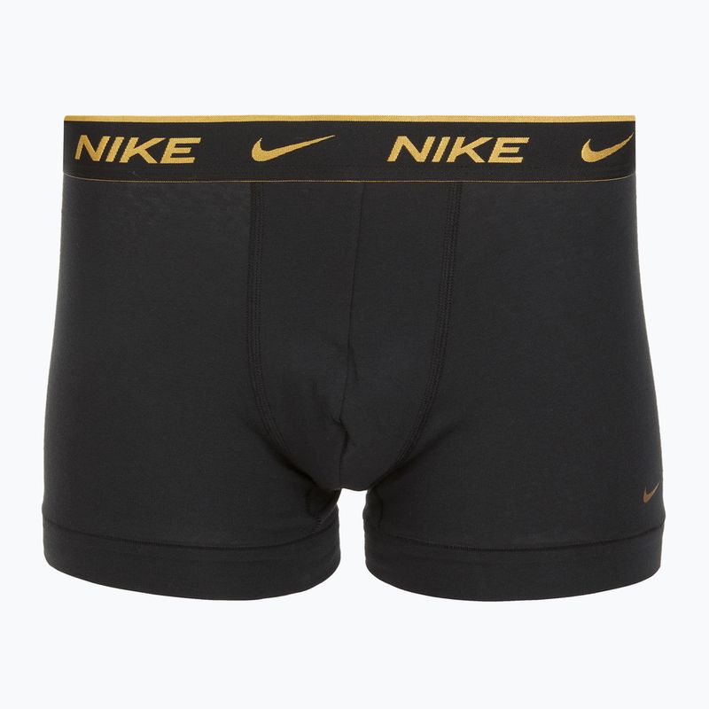 Bokserki męskie Nike Everyday Cotton Stretch Trunk 3 pary blk/university red/wheat gold/black high shine wb 4