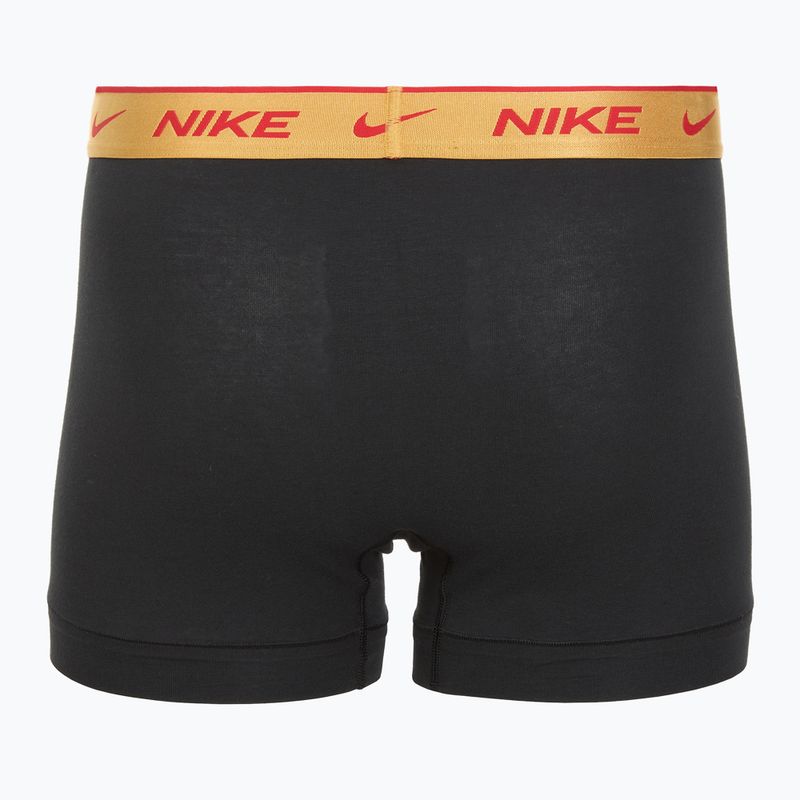 Bokserki męskie Nike Everyday Cotton Stretch Trunk 3 pary blk/university red/wheat gold/black high shine wb 5