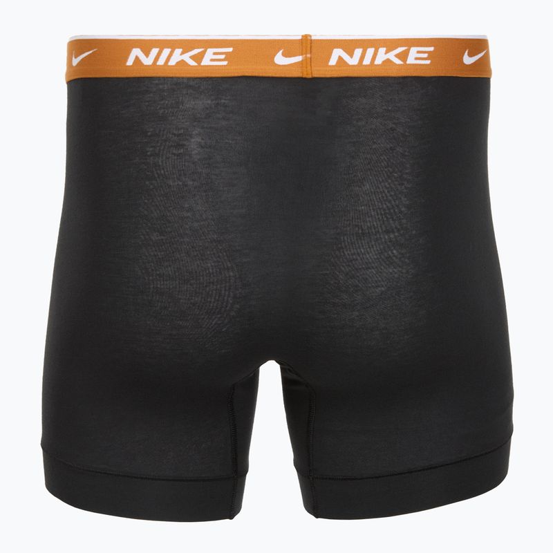 Bokserki męskie Nike Everyday Cotton Stretch 3 pary black light crimsn/desrt ochre/black waistband 5