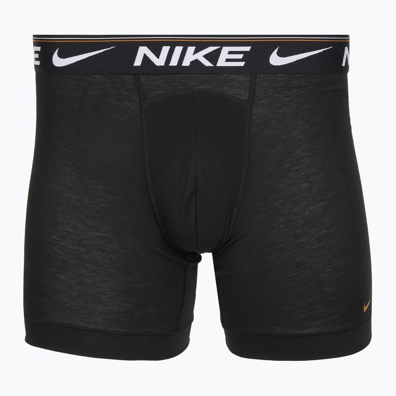 Bokserki męskie Nike Dri-FIT Ultra Comfort 3 pary black evrgreen aura/deep night/black waistband 4