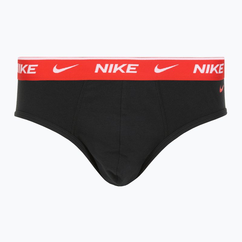 Slipy męskie Nike Everyday Cotton Stretch Brief 3 pary black light crimson/desert ochre/black wb 2