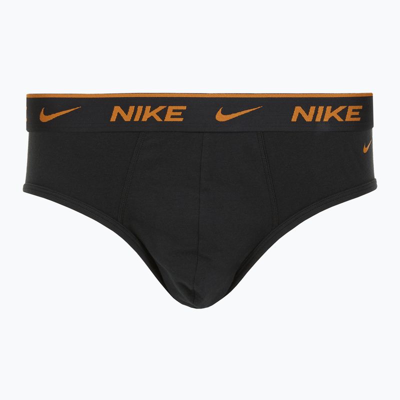 Slipy męskie Nike Everyday Cotton Stretch Brief 3 pary black light crimson/desert ochre/black wb 4