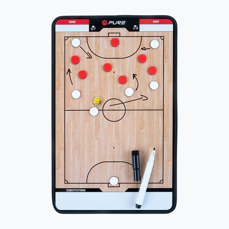 Tablica taktyczna do futsalu Pure2Improve biało-brązowa 3876 3
