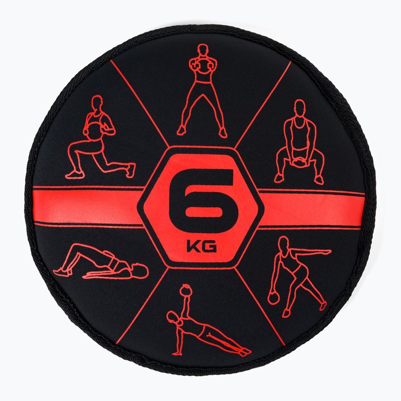 Worek z piaskiem 6 kg Pure2Improve Sandbell czarno-czerwony P2I201230 2