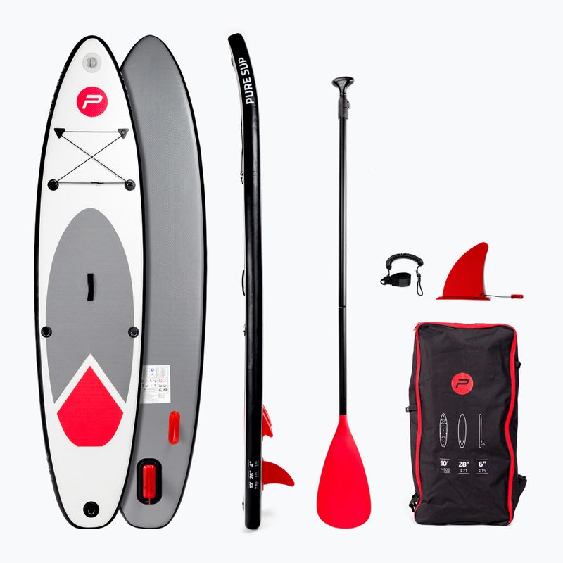 Deska SUP Pure4Fun Basic SUP 10'0" 305 x 71 x 10 cm white/black/red/grey