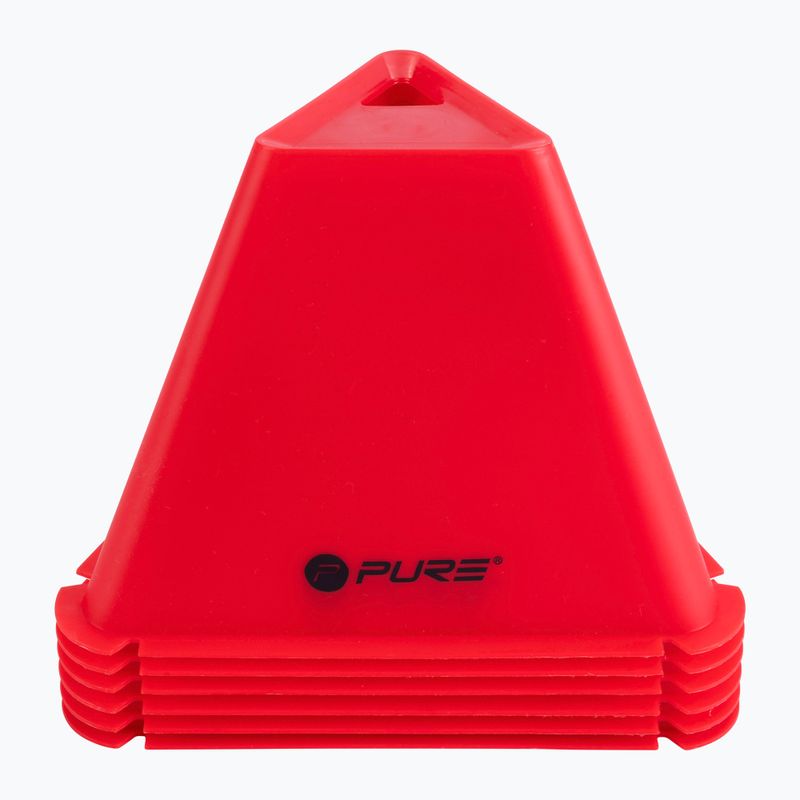 Pachołki treningowe Pure2Improve Triangle Cones Set 6 szt. red