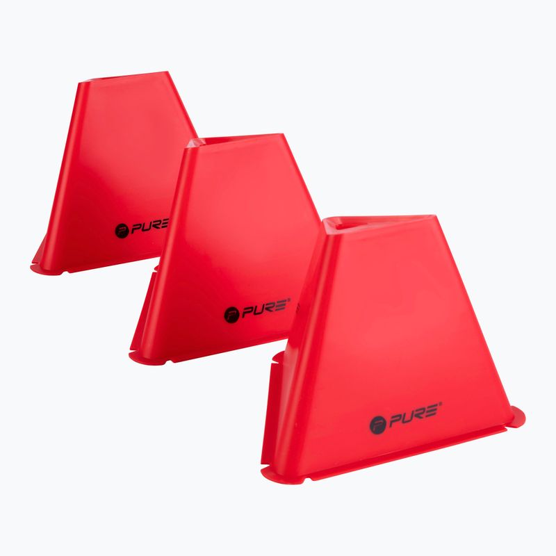 Pachołki treningowe Pure2Improve Triangle Cones Set 6 szt. red 3