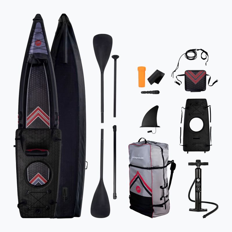 Kajak/SUP hybryda 1-osobowy Pure4Fun Dual Purpose 380 cm black/red/white 25