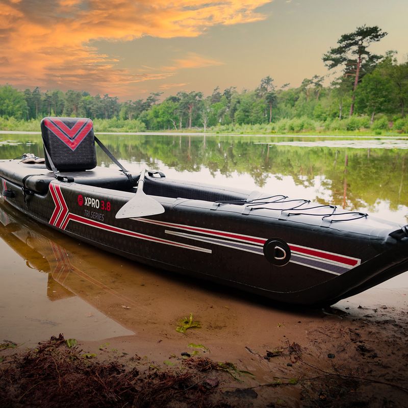 Kajak/SUP hybryda 1-osobowy Pure4Fun Dual Purpose 380 cm black/red/white 19