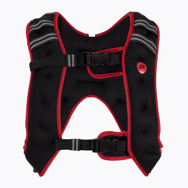 Kamizelka treningowa z obciążeniem Pure2Improve P2I202320 Weighted vest 10 kg czarno-czerwona P2I202320