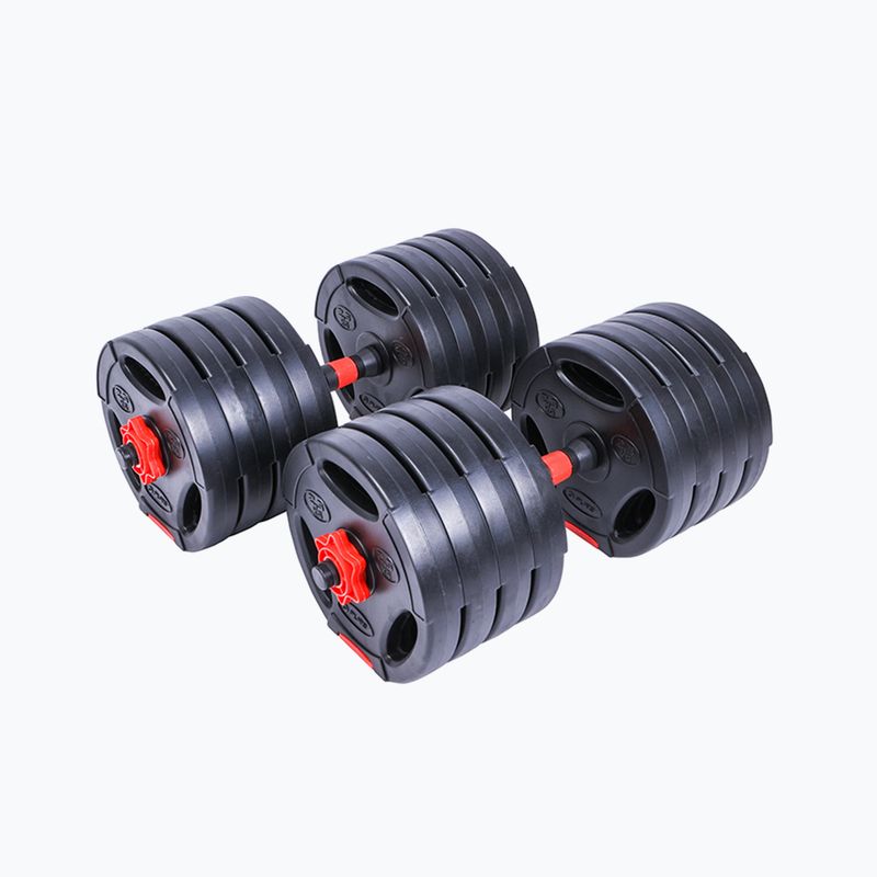 Hantle z funkcją sztangi Pure2Improve Hybrid Dumbell/Barbell 40 kg czarno-czerwone P2I202360 2