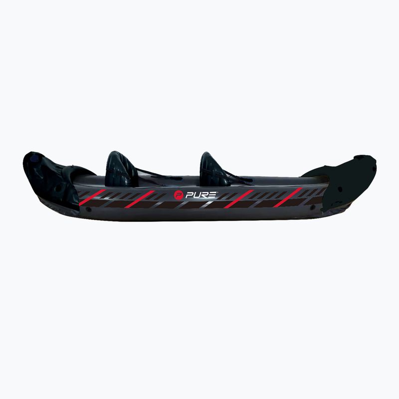 Kajak pompowany wysokociśnieniowy 2-osobowy Pure4Fun XPRO Kayak 2.0 308 cm grey/black/red/white