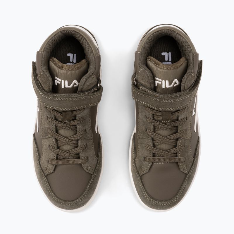 Buty dziecięce FILA Crew Velcro Mid olive night 4