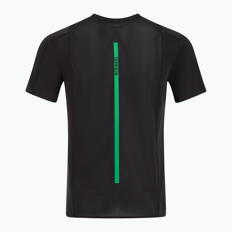 Koszulka męska Calvin Klein LVGMS5K188 Baselayer black/blosson green logo 2