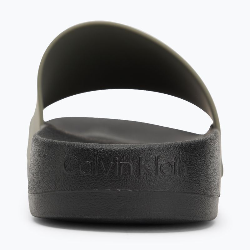 Klapki męskie Calvin Klein HM0HM01063 Chuncky Pool Slide Rub smokey olive/black 6