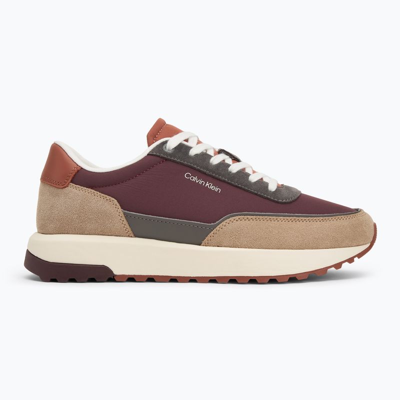 Buty męskie Calvin Klein HM0HM01714 Low Top Lace Up Repreve Mix silver mink/vineyard wine 2