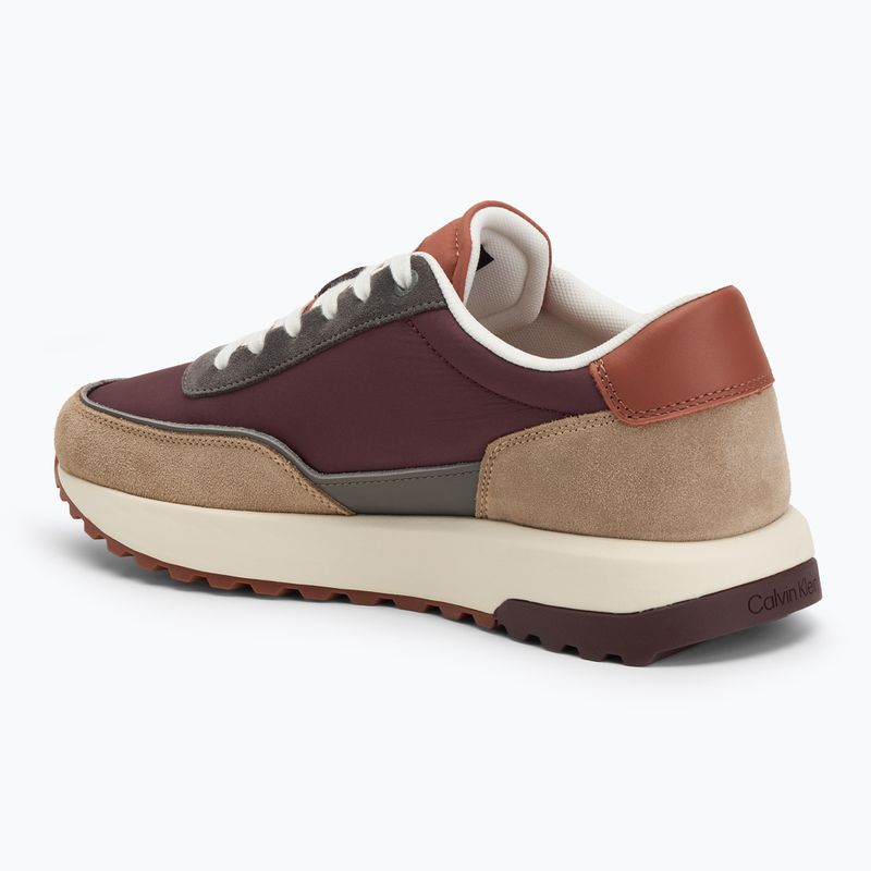 Buty męskie Calvin Klein HM0HM01714 Low Top Lace Up Repreve Mix silver mink/vineyard wine 3