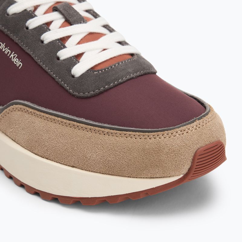 Buty męskie Calvin Klein HM0HM01714 Low Top Lace Up Repreve Mix silver mink/vineyard wine 7