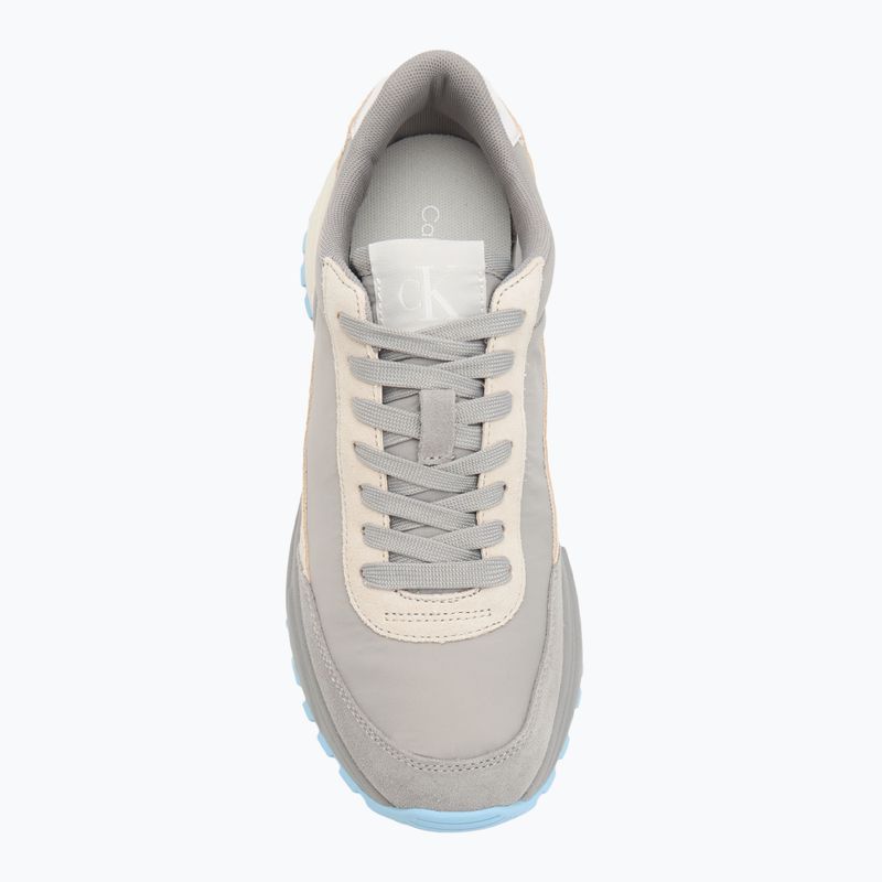 Buty damskie Calvin Klein YW0YW01852 Hike Runner Mg Nylon Mix formal gray/eggsshell creamy/white 5