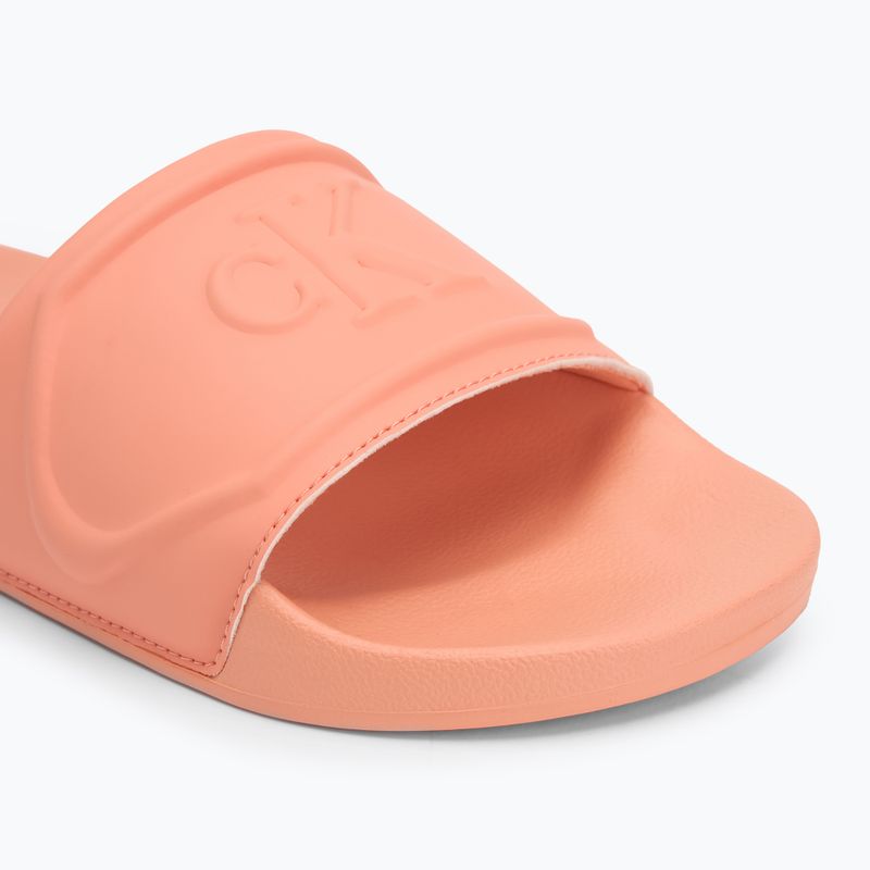 Klapki damskie Calvin Klein YW0YW01879 Pu Hf Mg powder orange 7