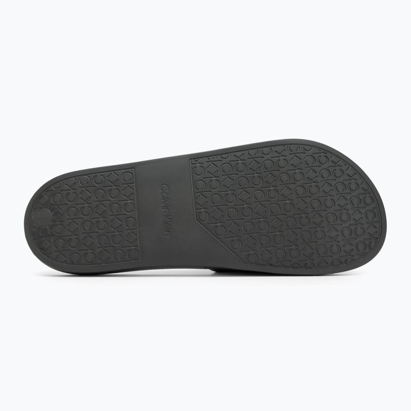 Klapki męskie Calvin Klein HM0HM00455 Pool Slide Rubber dark olive 4