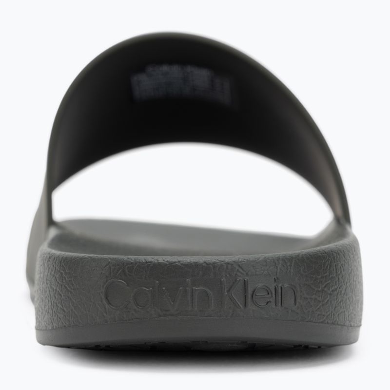 Klapki męskie Calvin Klein HM0HM00455 Pool Slide Rubber dark olive 6