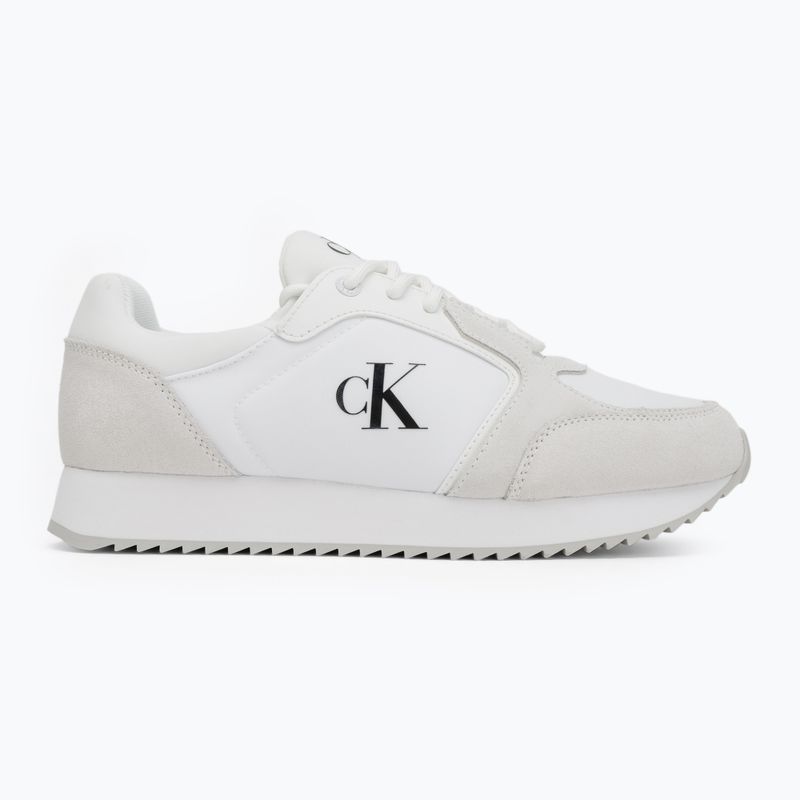 Buty męskie Calvin Klein YM0YM01326 Retro Runner Sock Lace Up Ny-Su bright white/black 2