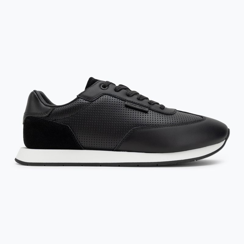 Buty męskie Calvin Klein HM0HM01871 Low Prof Runn Laceup Perf Lth black/bright white 2