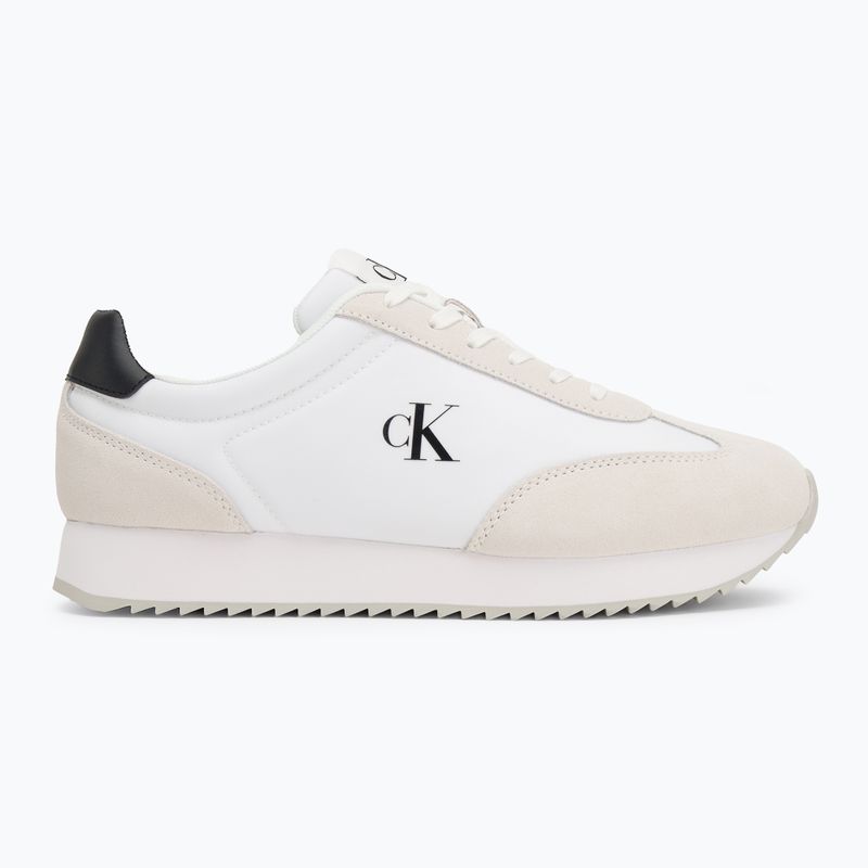 Buty męskie Calvin Klein YM0YM01325 Retro Runner Lace Up Ny-Su bright white/black 2