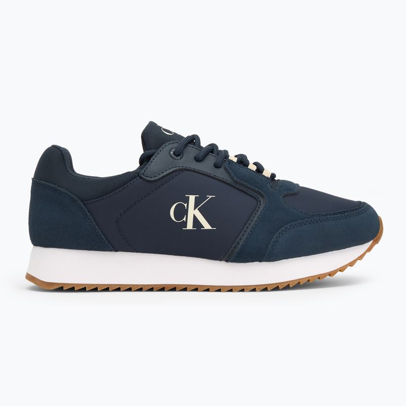 Buty męskie Calvin Klein YM0YM01326 Retro Runner Sock Lace Up Ny-Su Calvin navy/bright white/gum 2