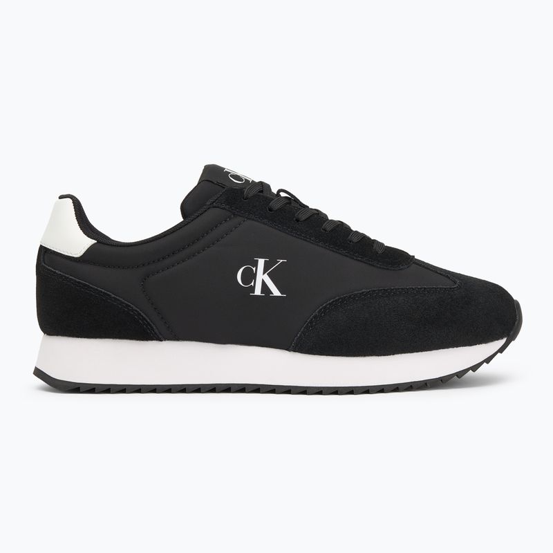 Buty męskie Calvin Klein YM0YM01325 Retro Runner Lace Up Ny-Su black/bright white 2