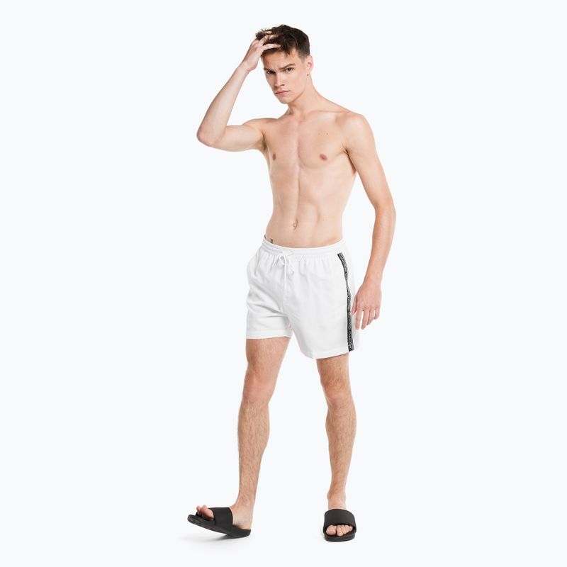 Szorty kąpielowe męskie Calvin Klein Medium Drawstring white 4