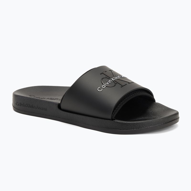 Klapki męskie Calvin Klein YM0YM00361 Slide Rubber Neoprene Monologo black