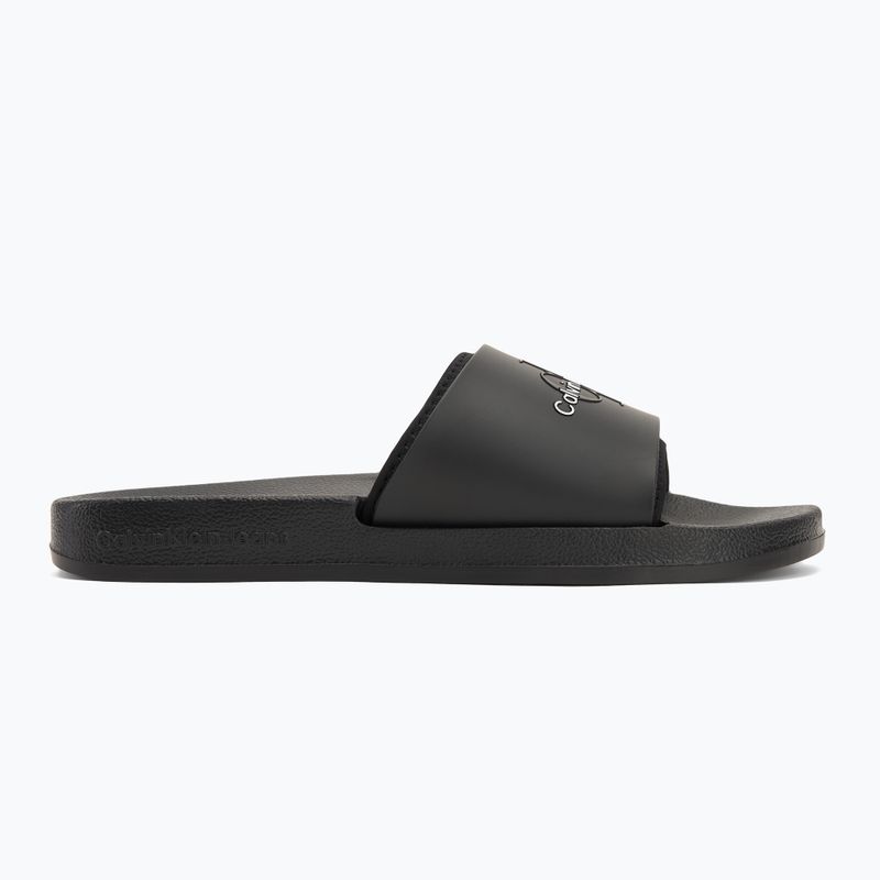 Klapki męskie Calvin Klein YM0YM00361 Slide Rubber Neoprene Monologo black 2